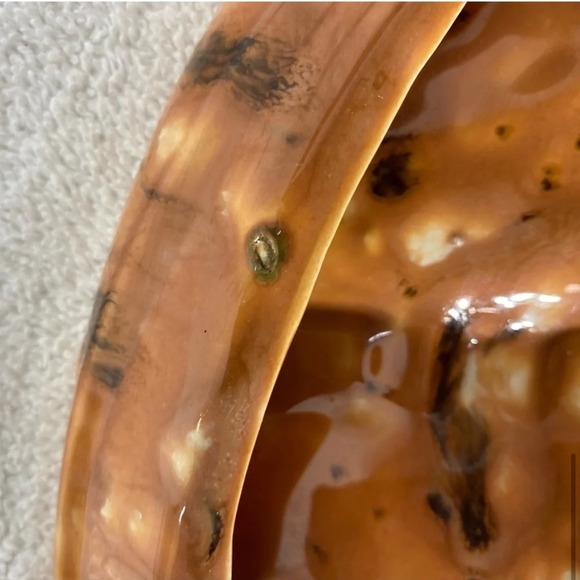 Vintage MCM Glazed Art  Ceramic Pottery Ashtray Trinket Dish - Picture 9 of 14